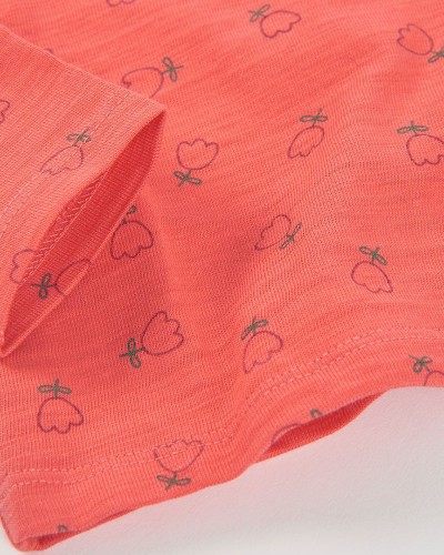 BOBOLI Knit t-Shirt flame for girl -BCI - 334044