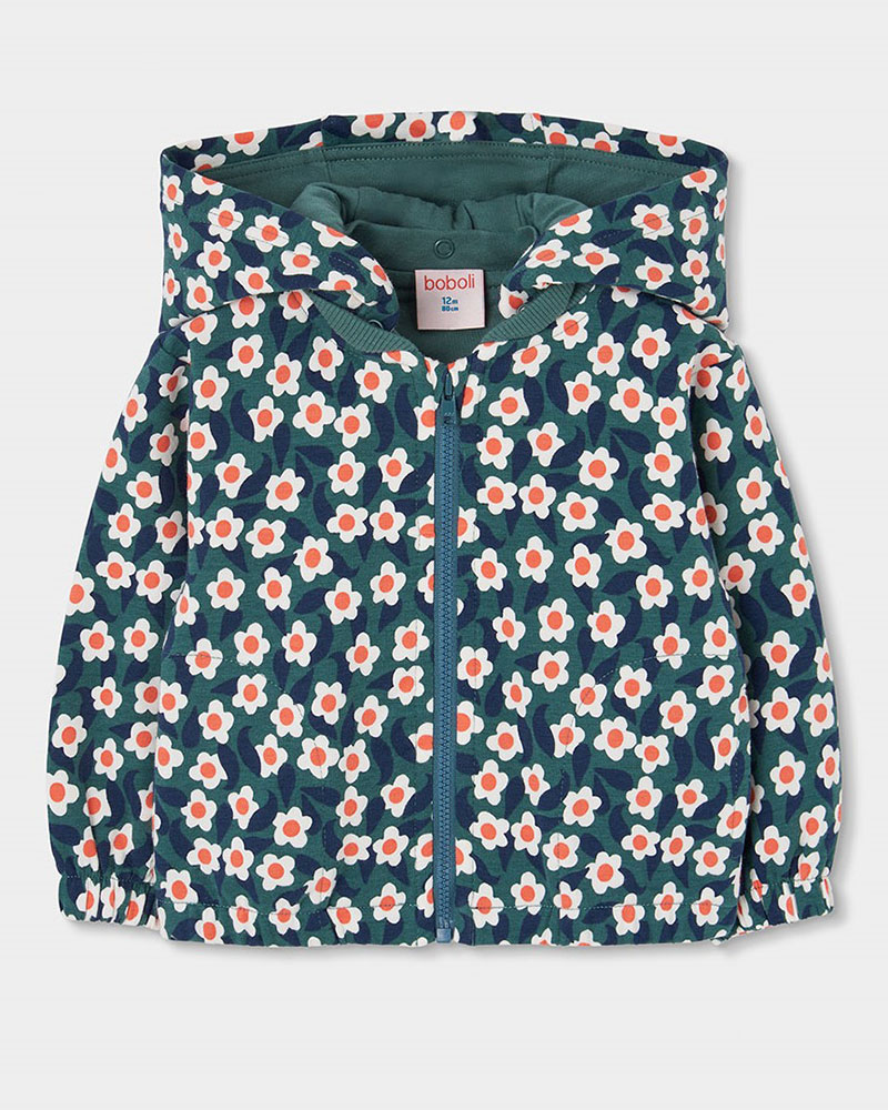 BOBOLI Fleece jacket floral for girl -BCI - 334066
