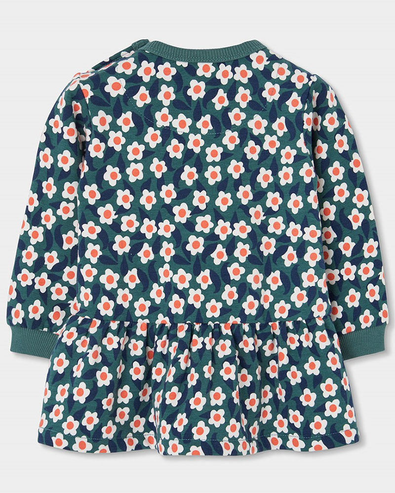 BOBOLI Fleece dress floral for girl -BCI - 334000