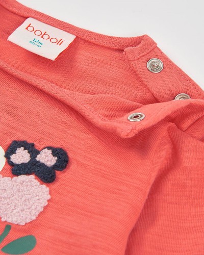 BOBOLI Knit t-Shirt flame for girl -BCI - 334022