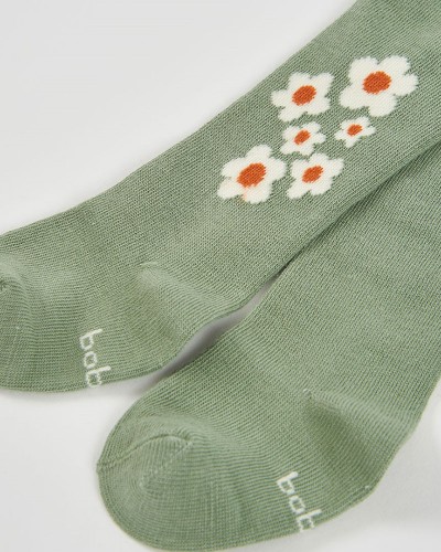 BOBOLI Thick tights floral for girl -BCI - 334011