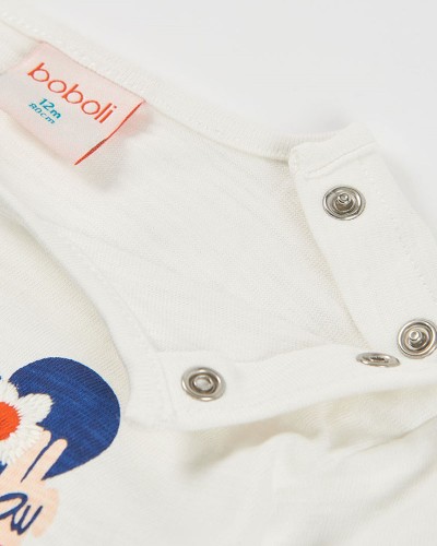 BOBOLI Knit t-Shirt flame for girl -BCI - 334101