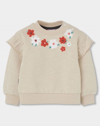 BOBOLI Fleece sweatshirt flame for girl -BCI - 324166