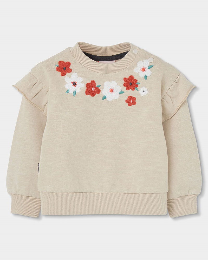 BOBOLI Fleece sweatshirt flame for girl -BCI - 324166
