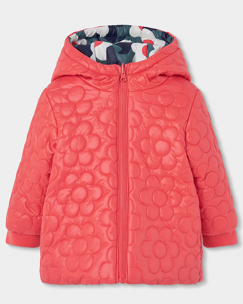 BOBOLI Reversible technical fabric parka for girl - 334167