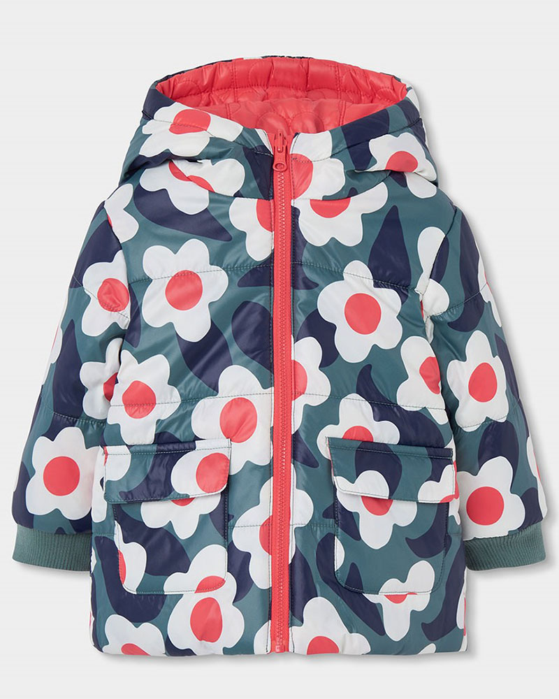 BOBOLI Reversible technical fabric parka for girl - 334167