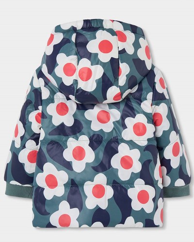 BOBOLI Reversible technical fabric parka for girl - 334167