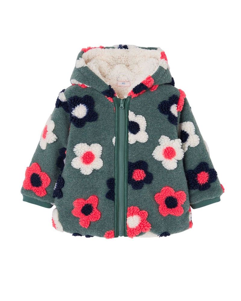 BOBOLI Jacquard coat floral for girl - 334145