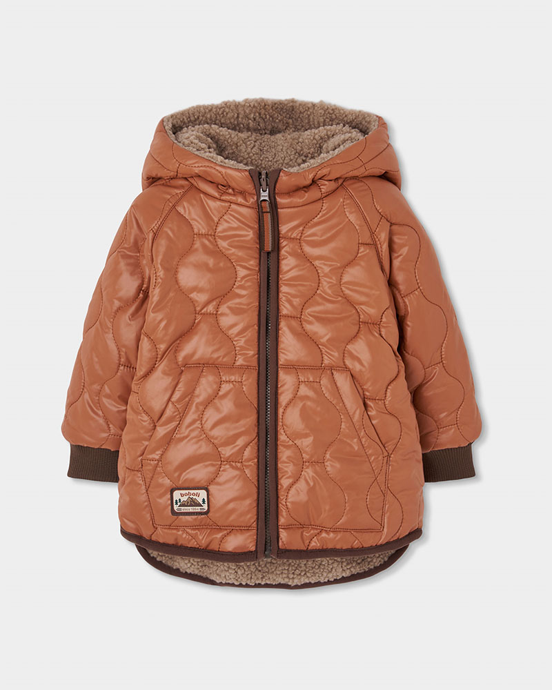 BOBOLI Reversible technical fabric parka for boy - 514189