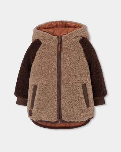 BOBOLI Reversible technical fabric parka for boy - 514189