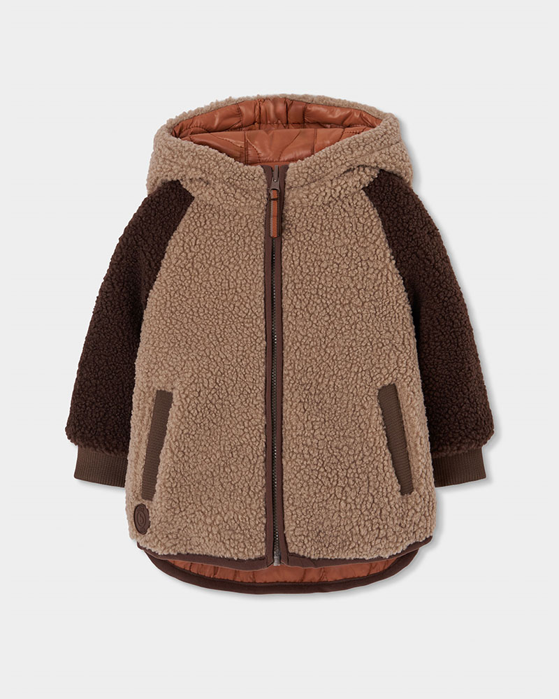 BOBOLI Reversible technical fabric parka for boy - 514189