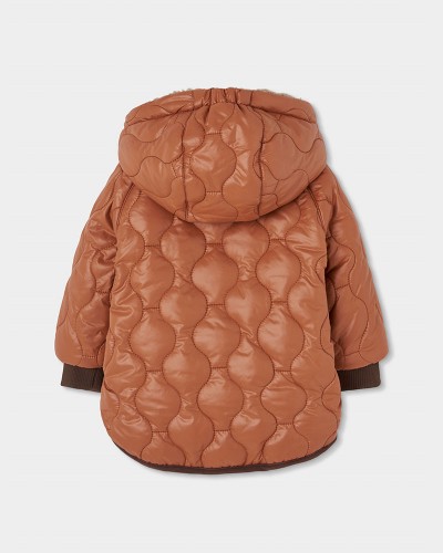 BOBOLI Reversible technical fabric parka for boy - 514189