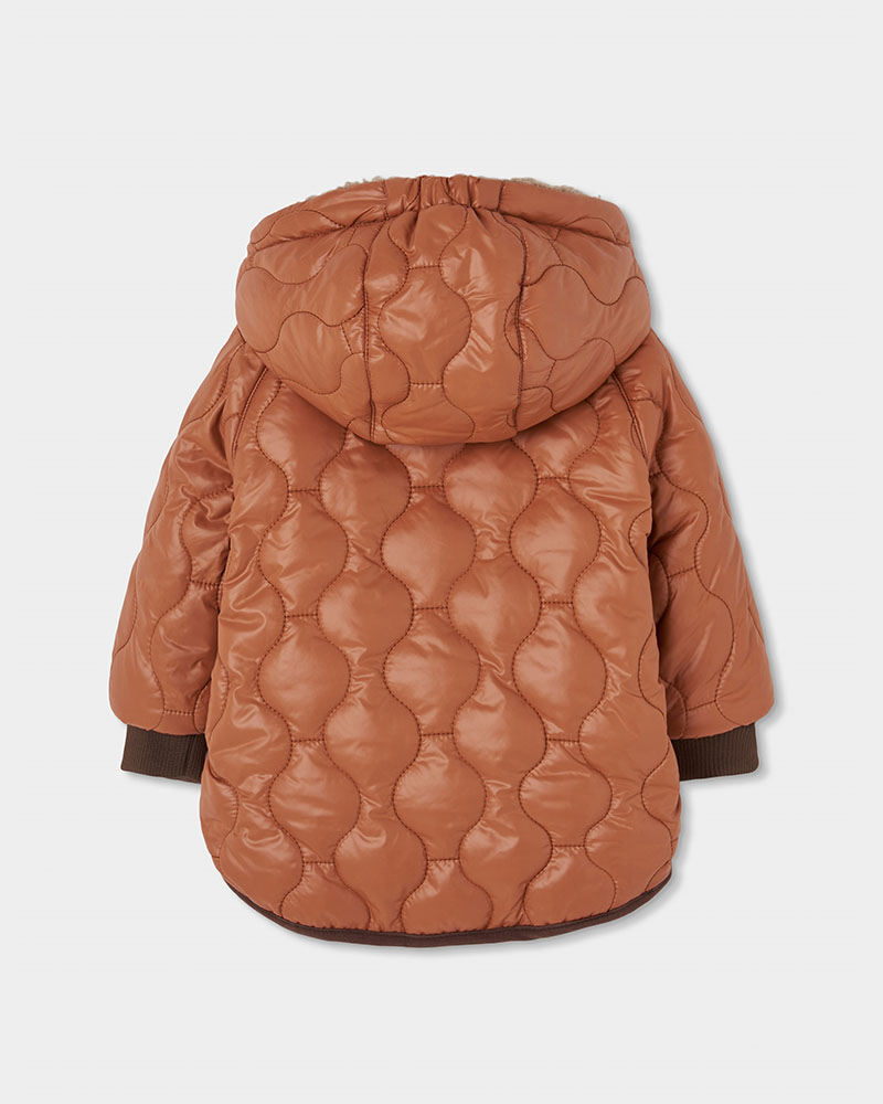 BOBOLI Reversible technical fabric parka for boy - 514189