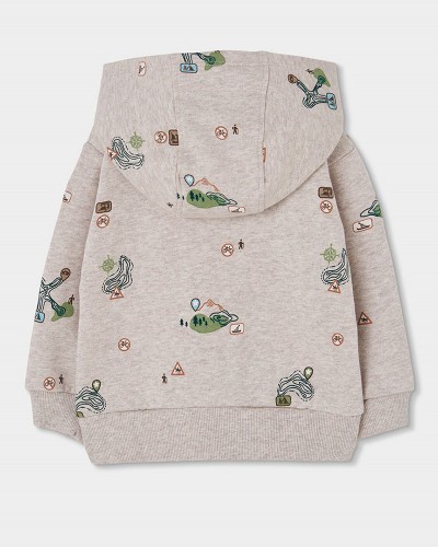 BOBOLI Fleece jacket printed for boy -BCI - 514156