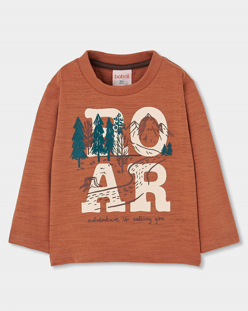 BOBOLI Knit t-Shirt flame for boy -BCI - 514077