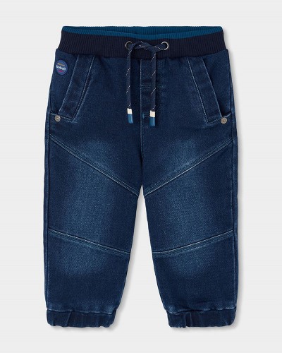BOBOLI Denim trousers knit for boy -BCI - 524023