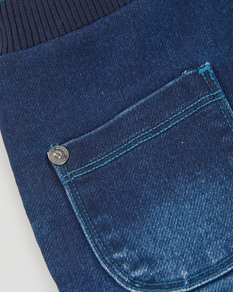 BOBOLI Denim trousers knit for boy -BCI - 524023