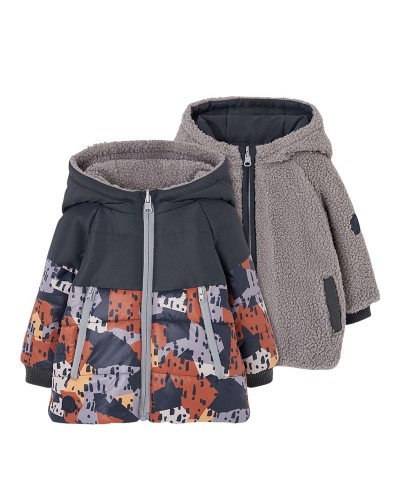 BOBOLI Reversible technical fabric parka for boy -BCI - 534158