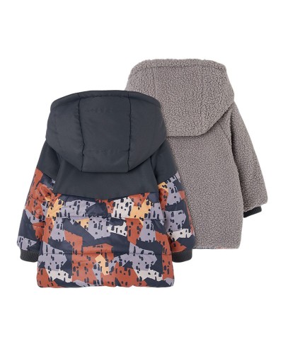BOBOLI Reversible technical fabric parka for boy -BCI - 534158
