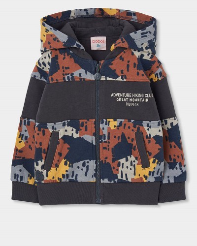 BOBOLI Fleece jacket printed for boy -BCI - 534147
