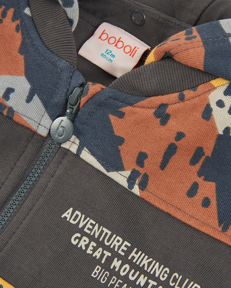 BOBOLI Fleece jacket printed for boy -BCI - 534147