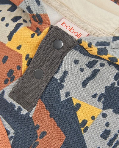 BOBOLI Fleece sweatshirt printed for boy -BCI - 534002