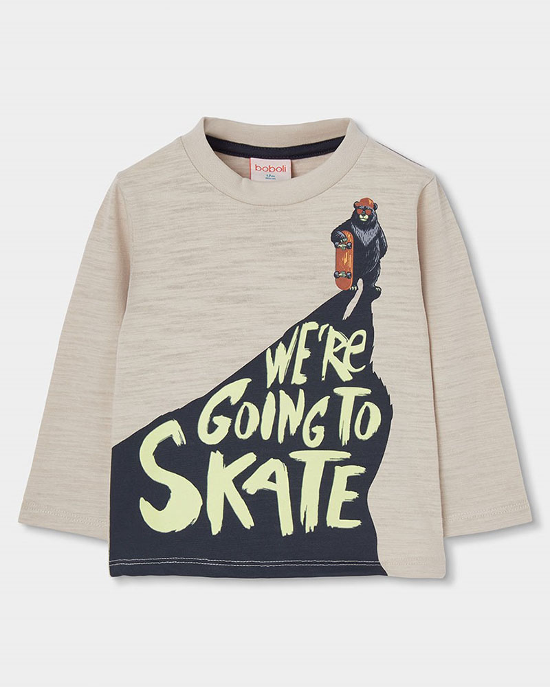 BOBOLI Knit t-Shirt flame for boy -BCI - 534013