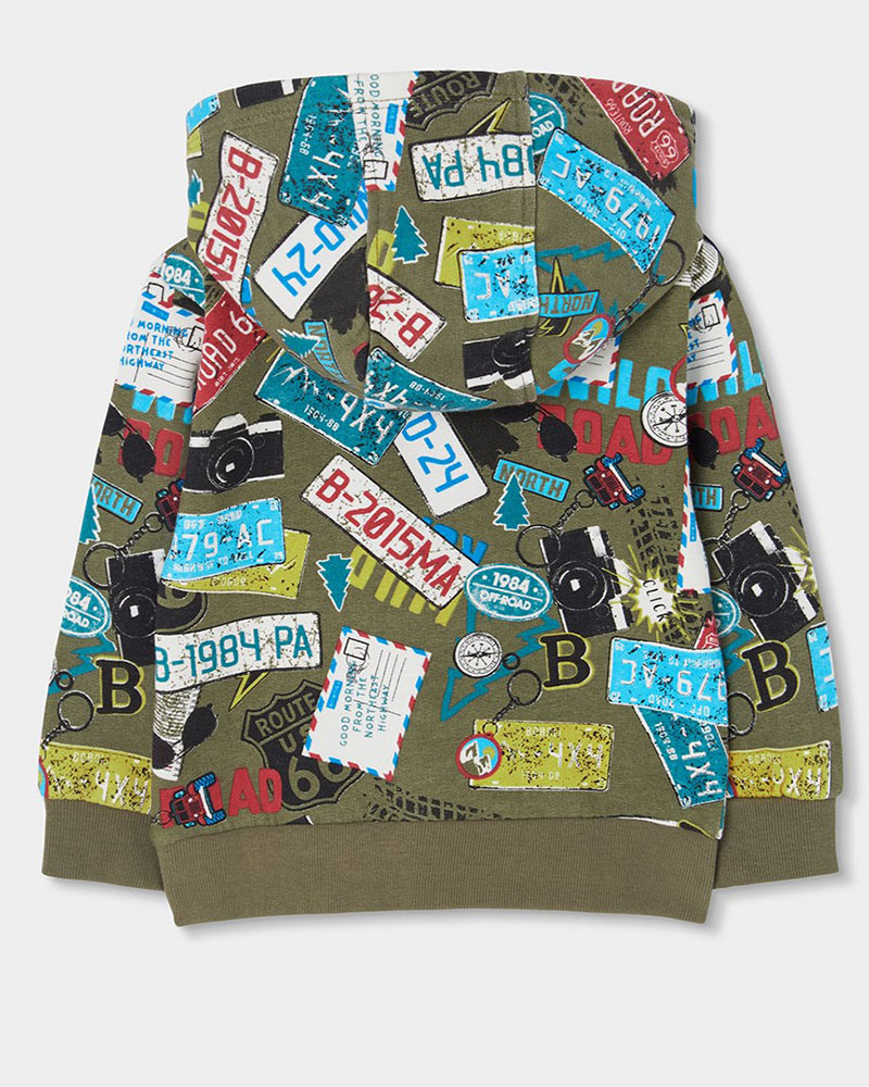 BOBOLI Fleece jacket printed for boy -BCI - 544148