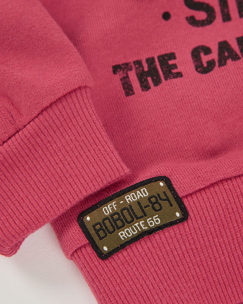 BOBOLI Fleece with hood sweatshirt for boy -BCI - 544003