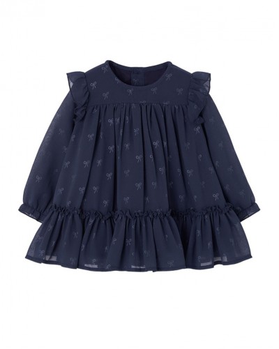 BOBOLI Chiffon dress laces for girl -BCI - 754051