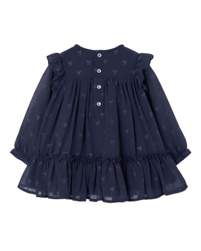 BOBOLI Chiffon dress laces for girl -BCI - 754051