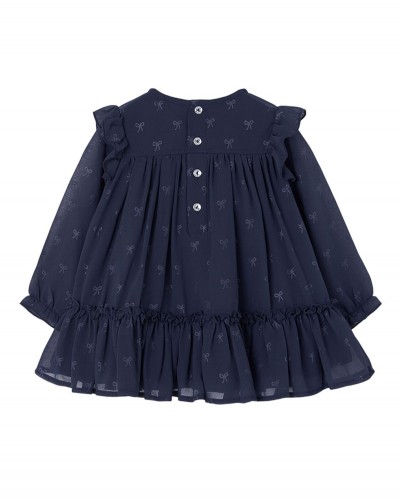 BOBOLI Chiffon dress laces for girl -BCI - 754051