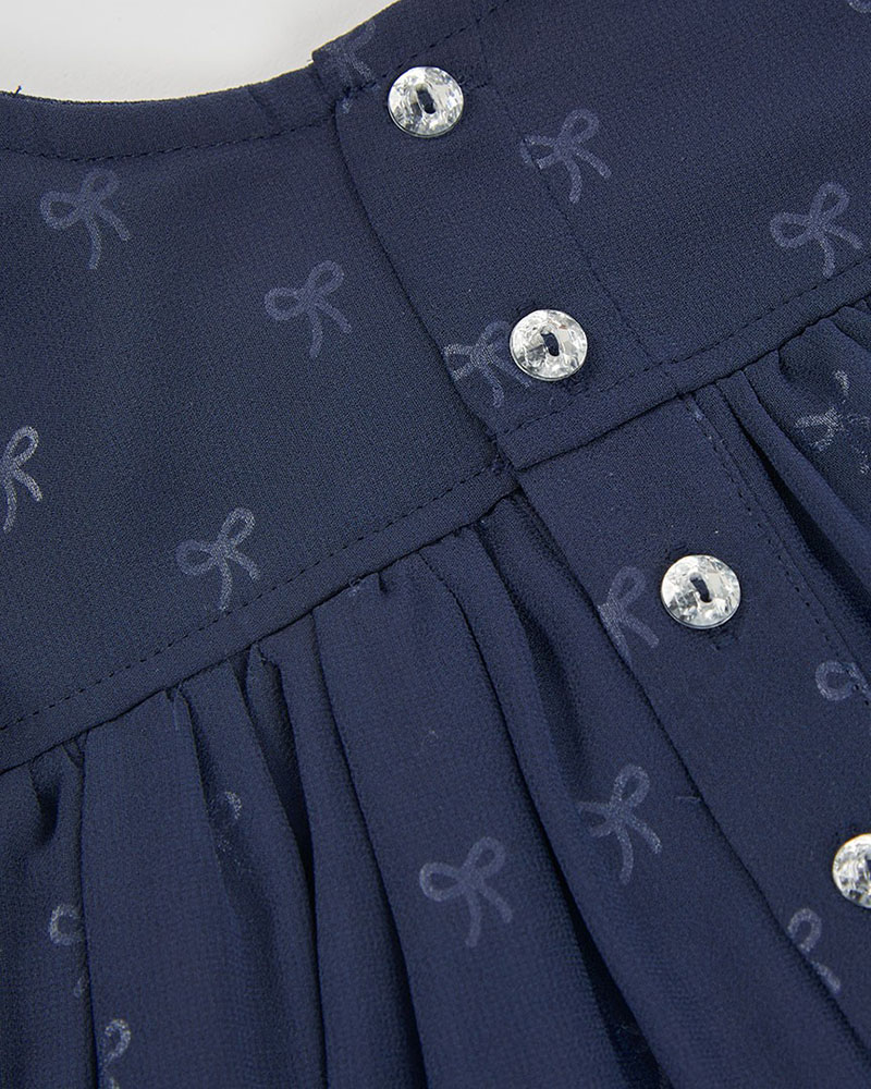 BOBOLI Chiffon dress laces for girl -BCI - 754051