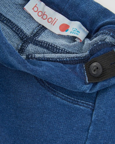 BOBOLI Fleece denim trousers for girl -BCI - 490766