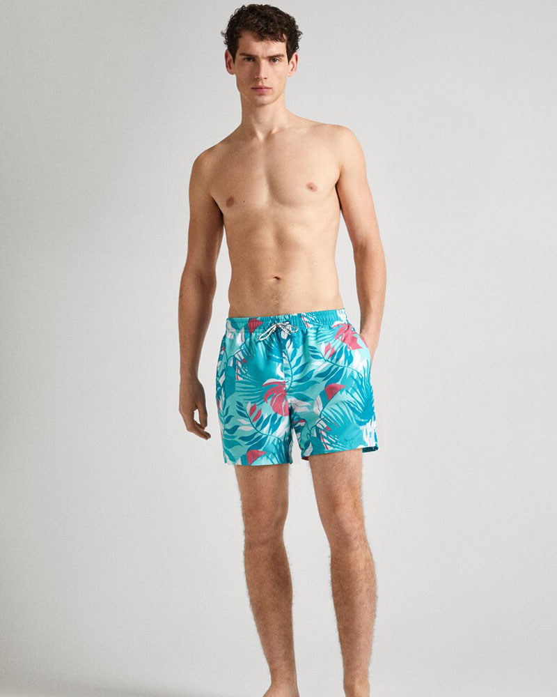 PEPE JEANS E1 DROP 2 LEAF SWIMSHORT ΜΑΓΙΟ ΑΝΔΡΙΚΟ - PJ0APPMB103910000000