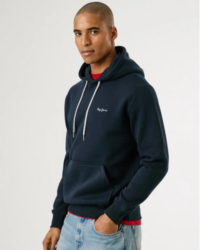 PEPE JEANS DROP 2A MACBETH SMALL LOGO PLAIN HOODIE ΦΟΥΤΕΡ ΑΝΔΡΙΚΟ - PJ0APPM5800012000000