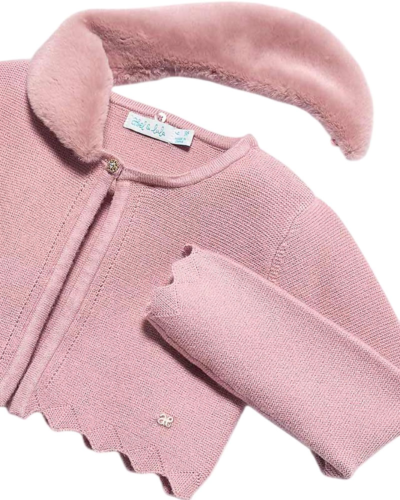 ABEL & LULA Ζακετα πλεκτη γιακας γουνα - 15-05834