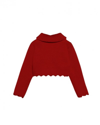 ABEL & LULA Ζακετα πλεκτη γιακας γουνα - 15-05834