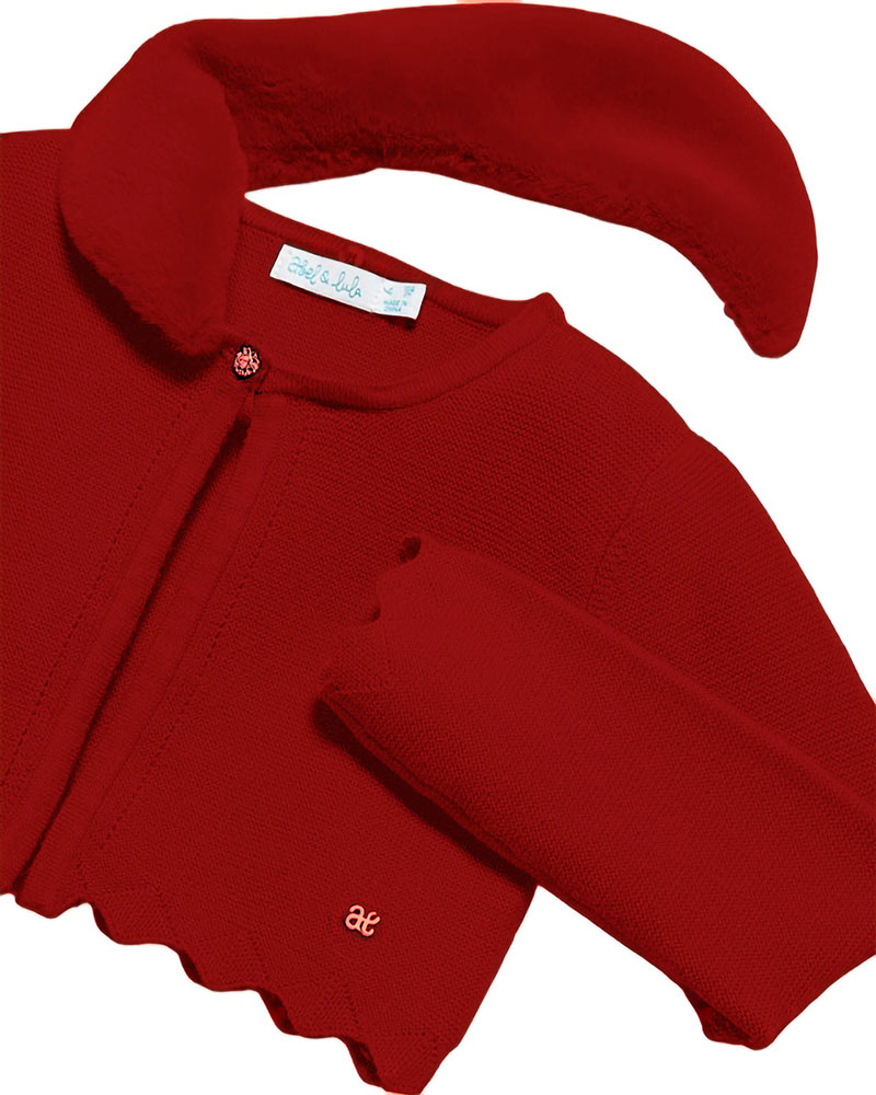 ABEL & LULA Ζακετα πλεκτη γιακας γουνα - 15-05834