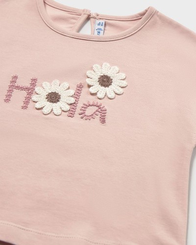 MAYORAL Μπλουζα κοντ/κη απλικε πλεκτη - 26-01084