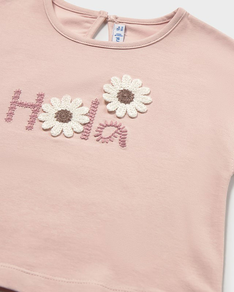 MAYORAL Μπλουζα κοντ/κη απλικε πλεκτη - 26-01084