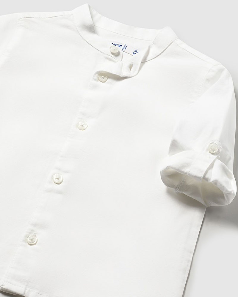 MAYORAL Πουκαμισο μακρυμανικο λινο γιακας μαο - 26-01116