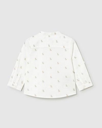 MAYORAL Πουκαμισο μακρυμανικο λινο γιακας μαο - 26-01116