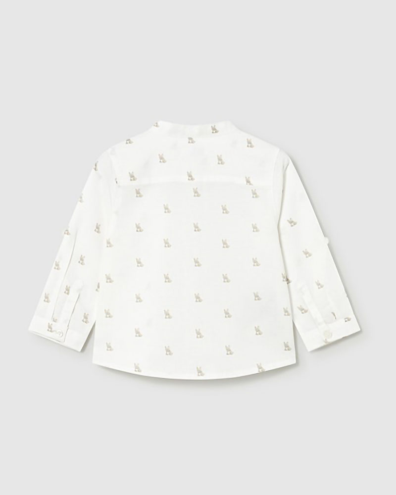 MAYORAL Πουκαμισο μακρυμανικο λινο γιακας μαο - 26-01116