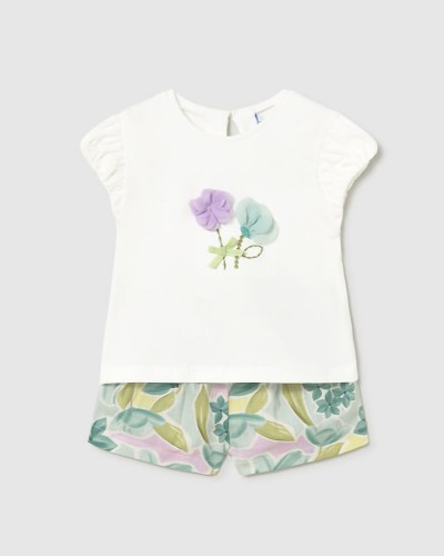 MAYORAL Σετ βερμουδα σταμπωτη - 26-01213