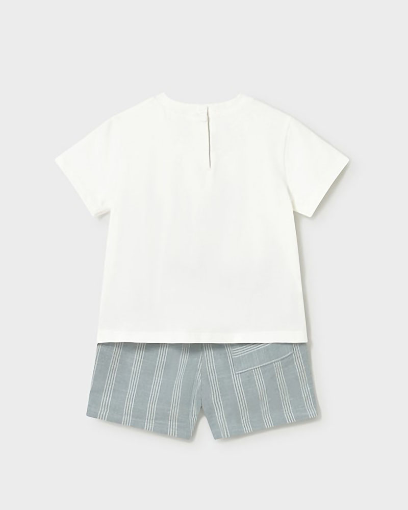 MAYORAL Σετ βερμουδα λινη απλικε - 26-01227