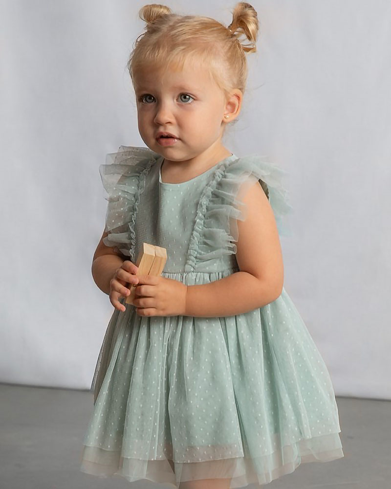 MAYORAL Φορεμα τουλι με κορδελα - 26-01905