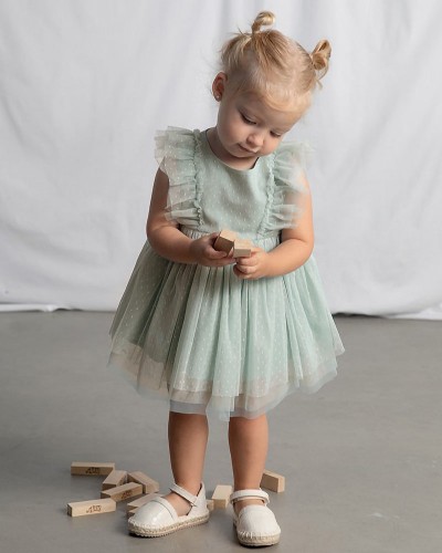 MAYORAL Φορεμα τουλι με κορδελα - 26-01905