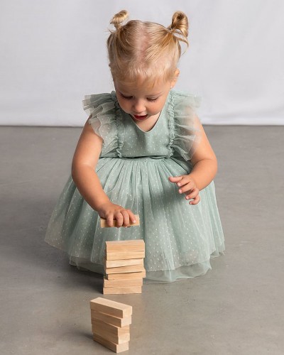 MAYORAL Φορεμα τουλι με κορδελα - 26-01905