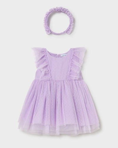 MAYORAL Φορεμα τουλι με κορδελα - 26-01905